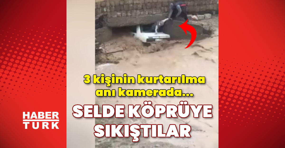 Nevşehir Ürgüp selinde mahsur kalan 3 kişiyi köylüler kurtardı