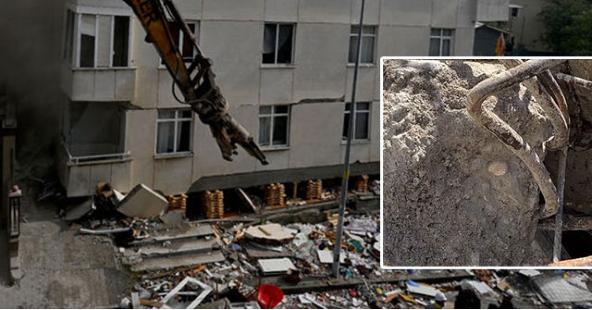 Maltepe'de çöken binanın betonunda deniz kabuğu çıktı