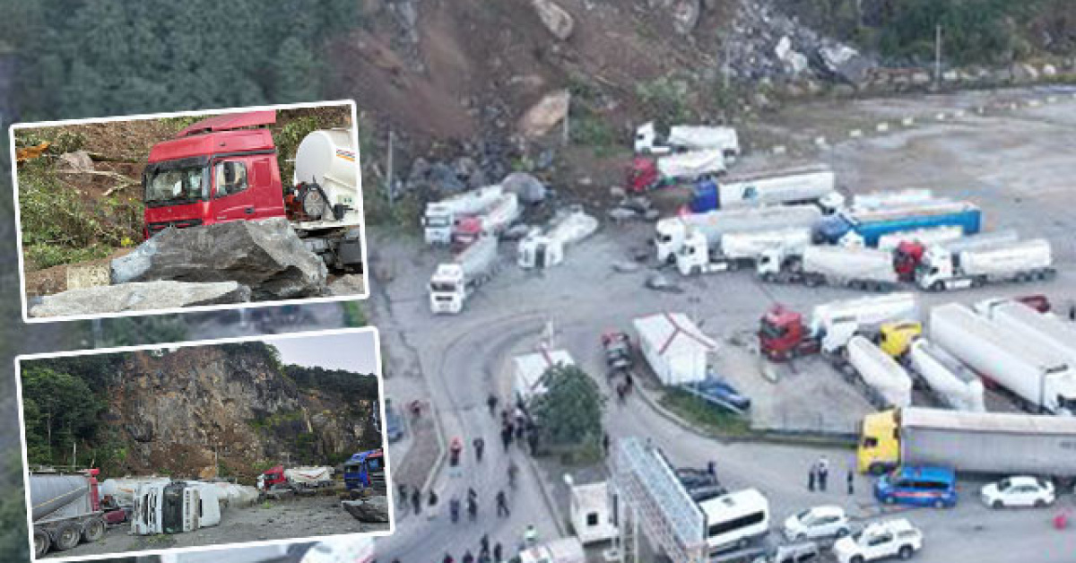Artvin Hopa TIR parkına kaya düştü: 1 kişi hayatını kaybetti