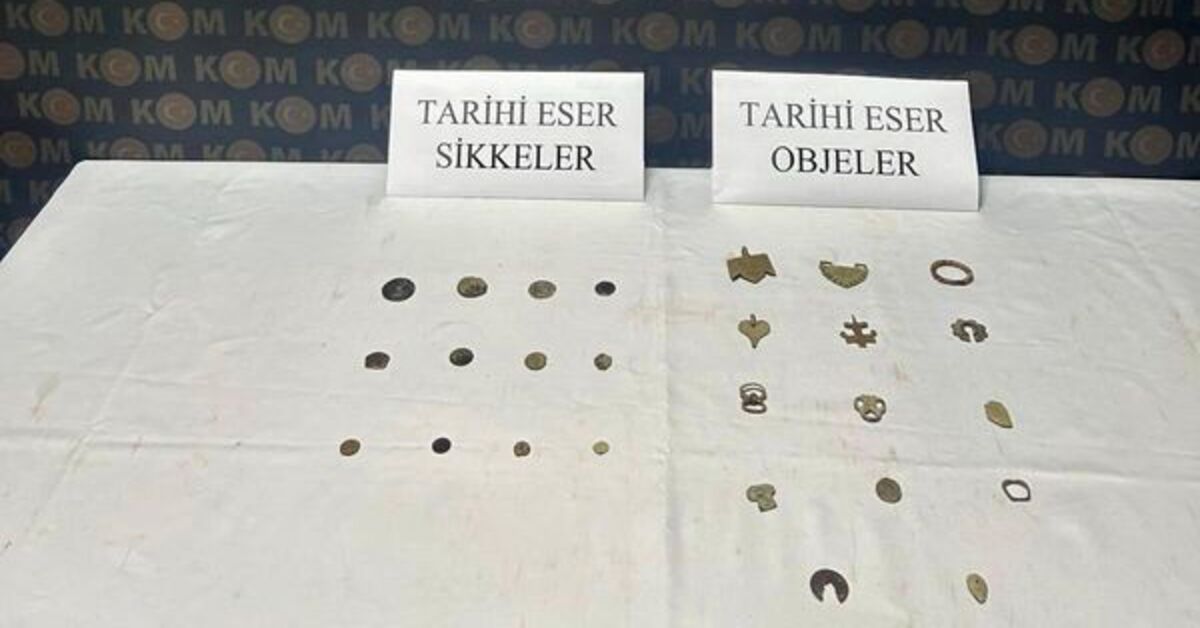 Karabük'te 12 sikke ve 14 tarihi obje ele geçirildi