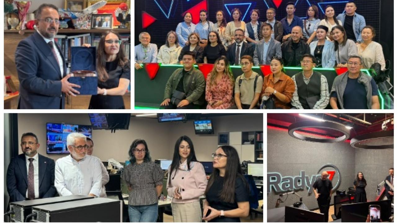 Kazakistan'dan gelen gazeteci heyeti Kanal7'yi ziyaret etti