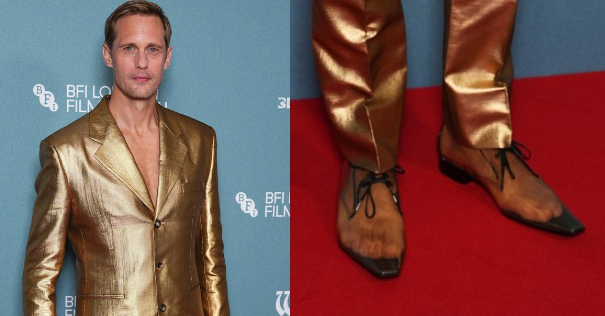 Alexander Skarsgard'ın şeffaf ayakkabıları kırmızı halıda dikkat çekti