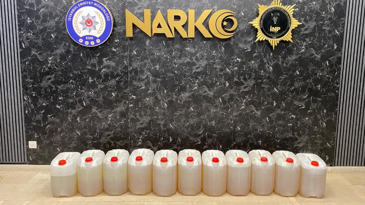 İstanbul'da 224 kilogram sıvı sentetik uyuşturucu ele geçirildi
