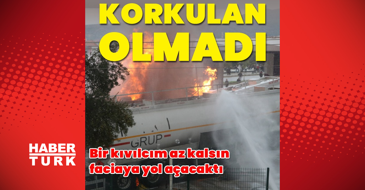 Denizli'de akaryakıt istasyonunda yakıt boşaltımı yangını