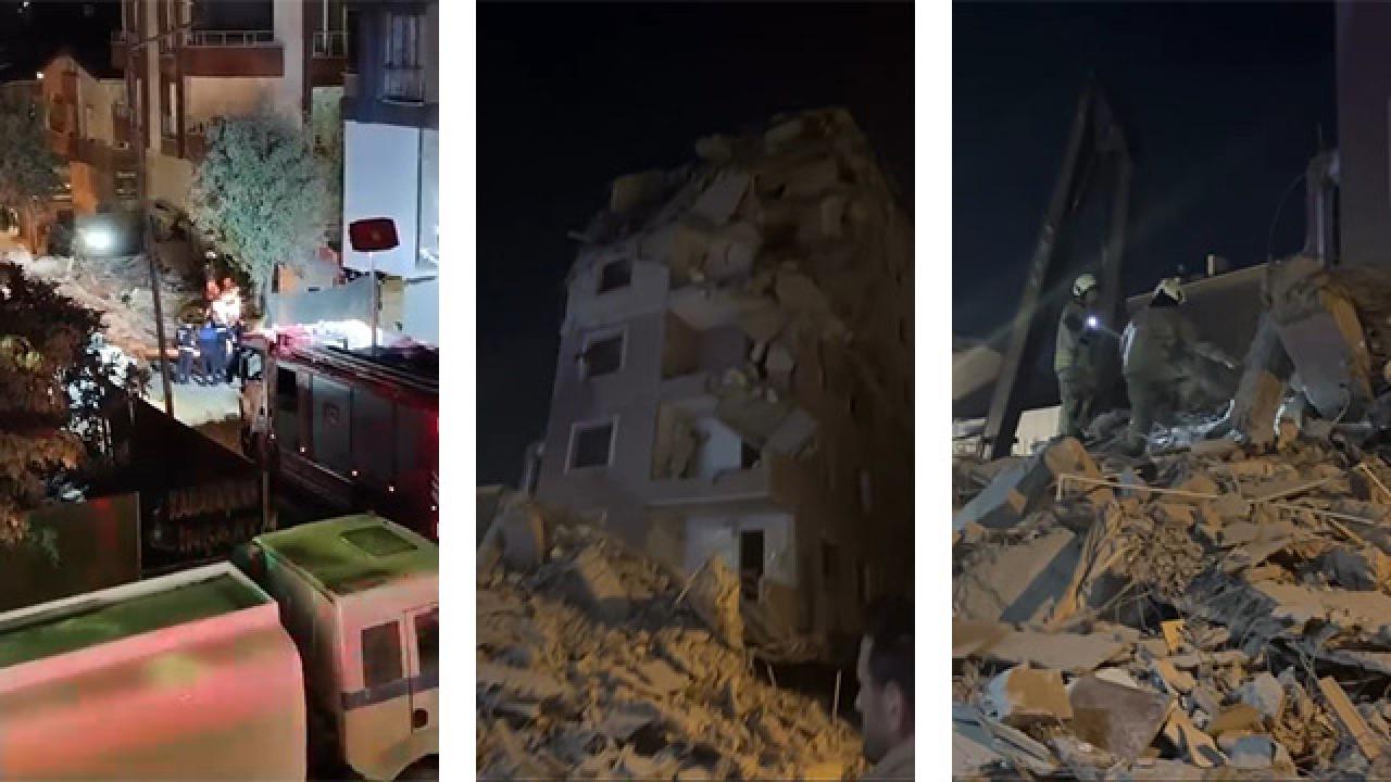 Küçükçekmece'de yıkımı yapılan bina çöktü: 2 yaralı