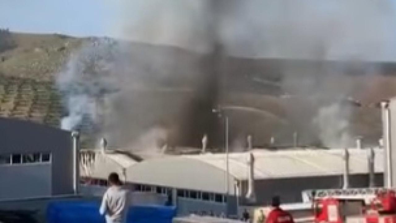 Hatay Antakya'da mobilya fabrikasında yangın çıktı