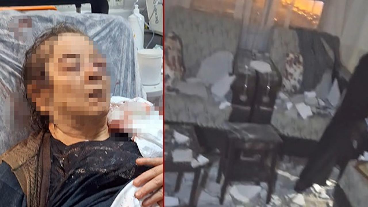 Kayseri'de evinin salonunda oturan F.Ö. moloz altında yaralandı