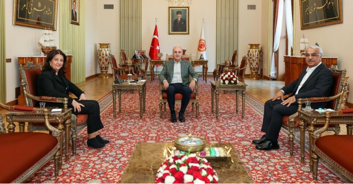 DEM Parti İmralı Heyeti TBMM Başkanı Numan Kurtulmuş ile Görüştü