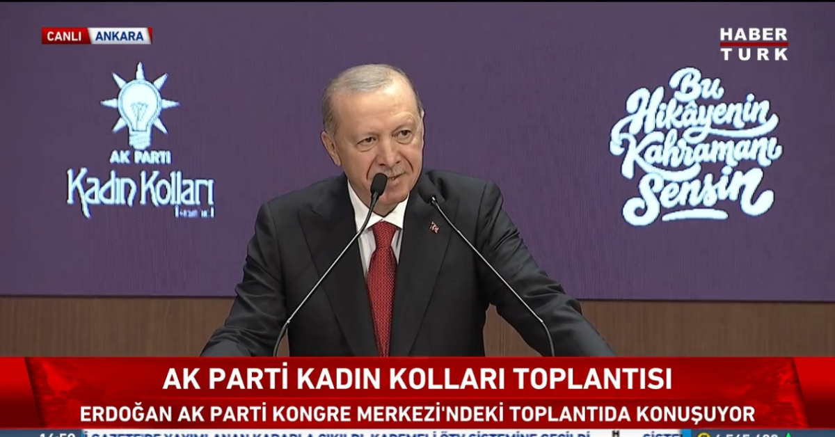 Erdoğan'dan Kadın Kolları Buluşmasında Birlik ve Mücadele Vurgusu