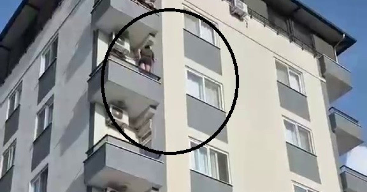 Hatay'da böcekten korkan kadın balkonda mahsur kaldı