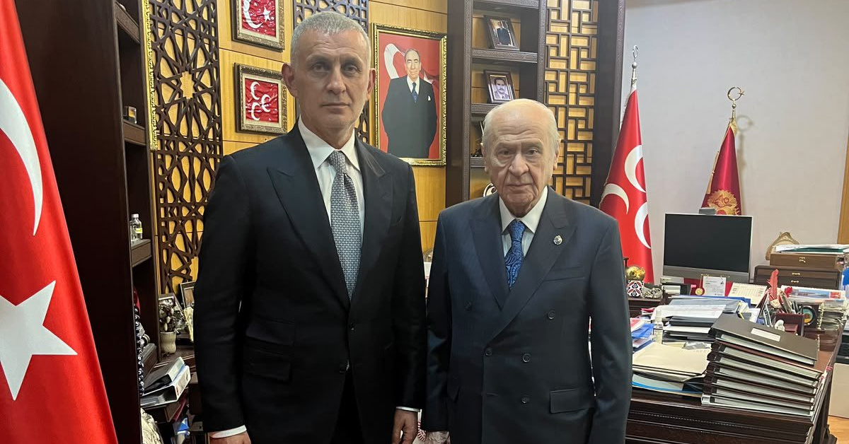 TFF Başkanı Hacıosmanoğlu, MHP Lideri Bahçeli'yi ziyaret etti