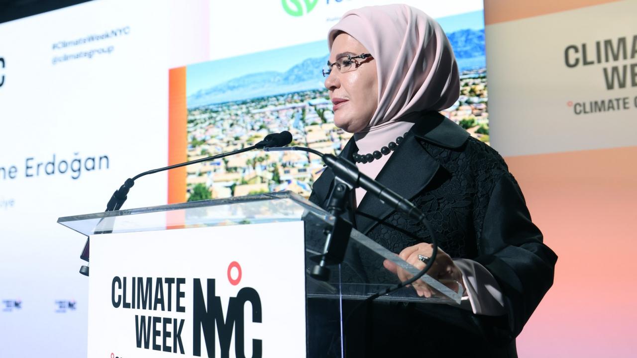 Emine Erdoğan'dan New York İklim Haftası'nda sıfır atık çağrısı