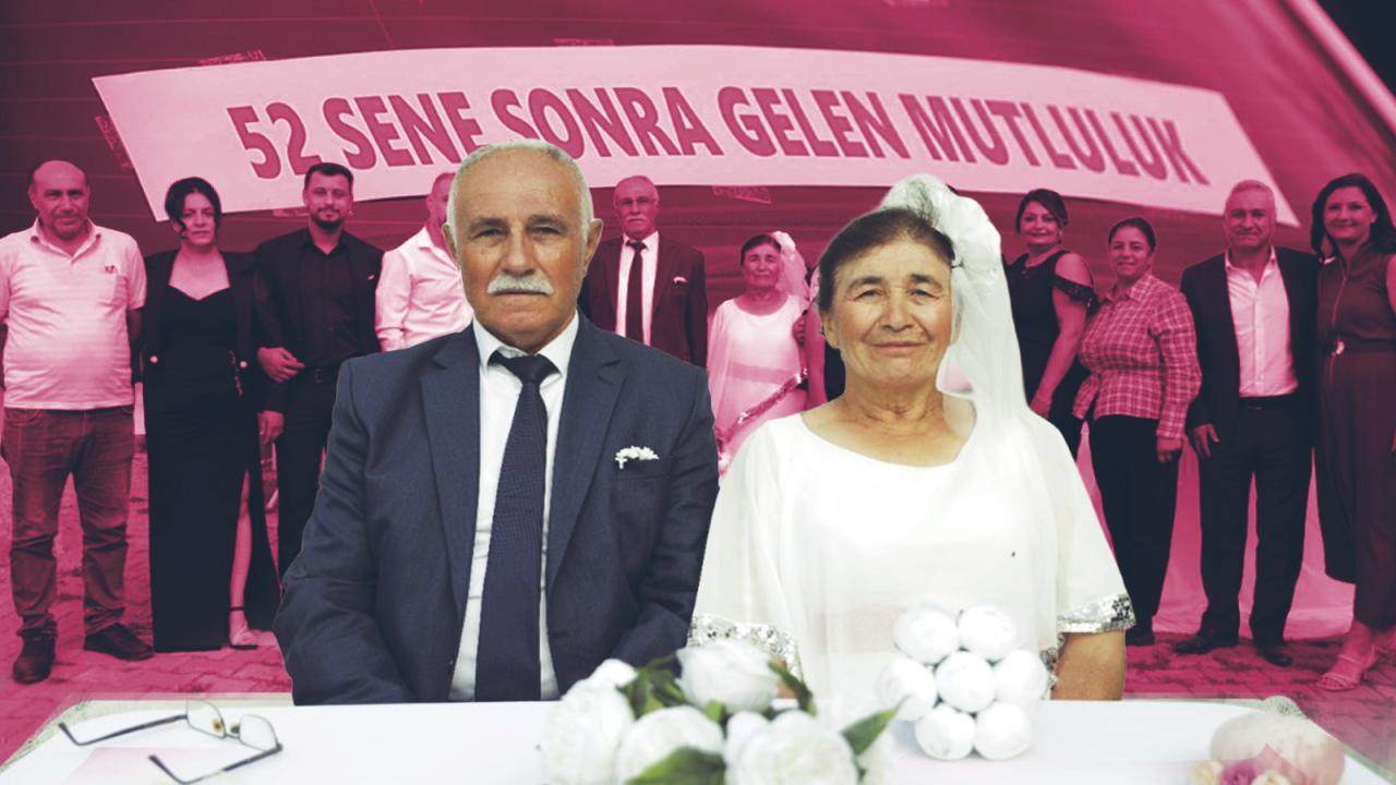 Amasya'da 70 yaşındaki çift 52 yıl sonra düğün yaptı