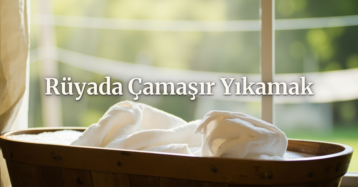 Rüyada çamaşır yıkamak ne anlama gelir?