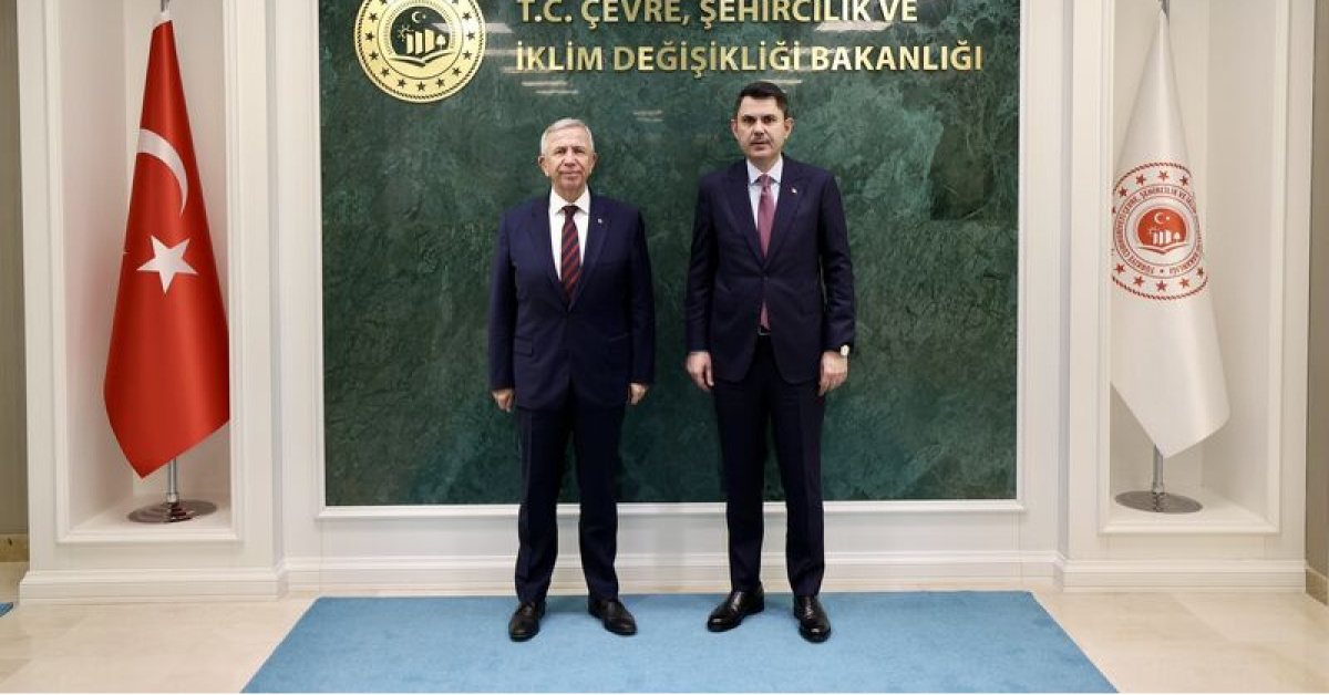 Mansur Yavaş, Çevre, Şehircilik ve İklim Değişikliği Bakanı Murat Kurum'u ziyaret etti