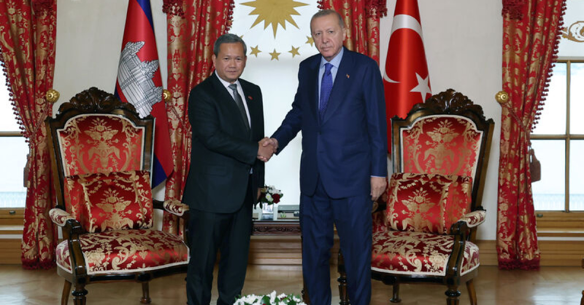 Erdoğan, Kamboçya Başbakanı Hun Manet'i Dolmabahçe'de kabul etti