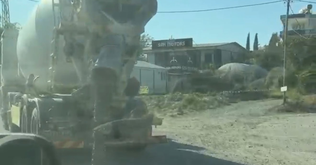 Hatay Samandağ'da yola beton döken mikser sahibine ceza